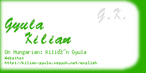 gyula kilian business card